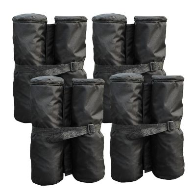 Outsunny 33lbs Canopy Weights Bags for Stability Sandbag Anchor for Gazebo Pop Up Tent Set of 4  Black Image 1