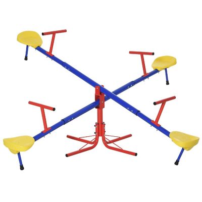 Outsunny Teeter Totter 4 Seat Outdoor Seesaw Image 1