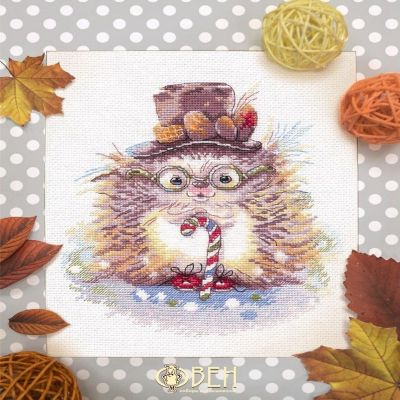 Oven - Hedgehog Gentleman 1179 Counted Cross Stitch Kit Image 1