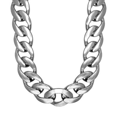 Oversized Chunky Silver Chain Adult Costume Accessory Image 1