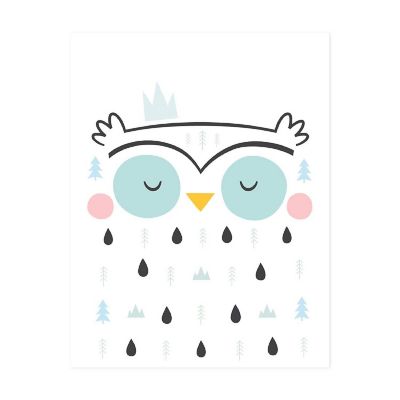 Owl Nursery Wall Art 8.5x11in 1-Pack Image 1