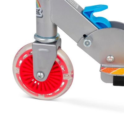 Ozbozz: Flashing Scooter - Rainbow - Light-Up Wheels &amp; Deck, Adjustable Height Image 2