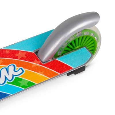 Ozbozz: Flashing Scooter - Rainbow - Light-Up Wheels &amp; Deck, Adjustable Height Image 3