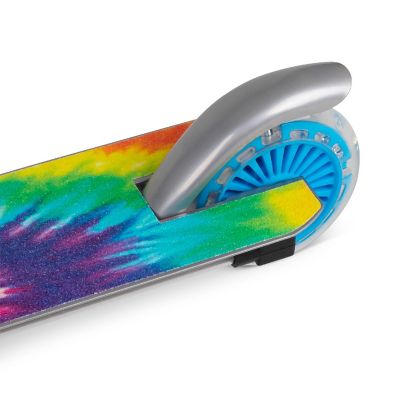 Ozbozz: Flashing Scooter - Tie Dye - Light-Up Wheels, Adjustable Height,Foldable Image 3