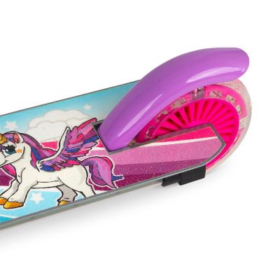 Ozbozz: Flashing Scooter - Unicorn - Light-Up Wheels, Adjustable Height,Foldable Image 3