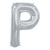 &#8220;P&#8221; Silver Letter 34" Mylar Balloon Image 1