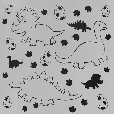 PA Ess Stencil 12x12 Dinosaurs Image 3