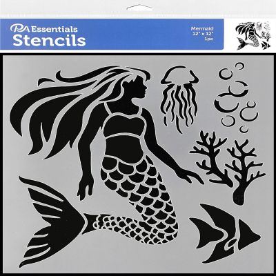 PA Ess Stencil 12x12 Mermaid Image 2