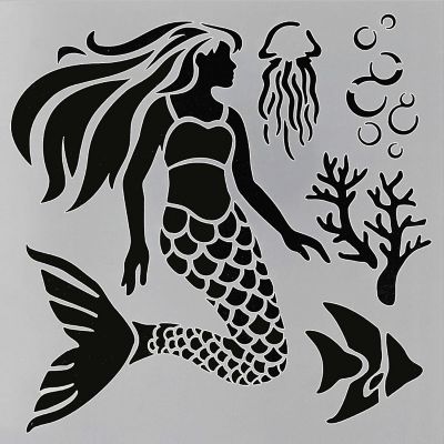 PA Ess Stencil 12x12 Mermaid Image 3