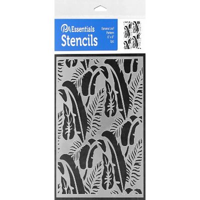 PA Ess Stencil 6x6 Banana Leaf Pattern Image 1