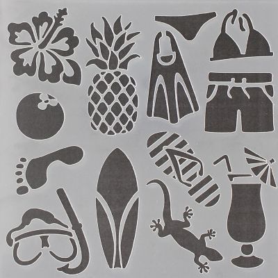 PA Ess Stencil 6x6 Beach Vacation Image 2