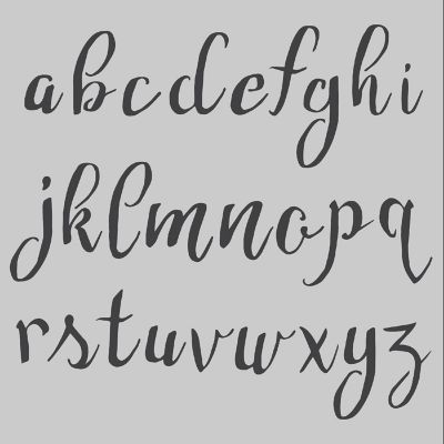 PA Ess Stencil 6x6 Brush Script Alpha Image 2