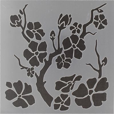 PA Ess Stencil 6x6 Cherry Blossom Image 2
