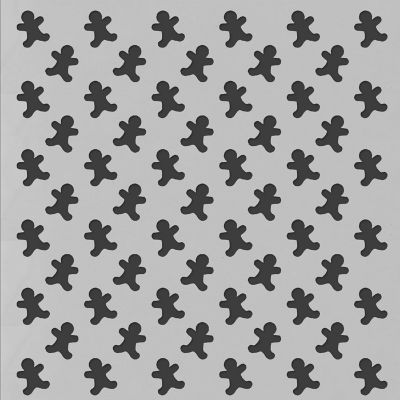 PA Ess Stencil 6x6 Gingerbread Man Pattern Image 2