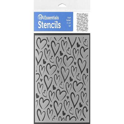 PA Ess Stencil 6x6 Heart Pattern Image 1