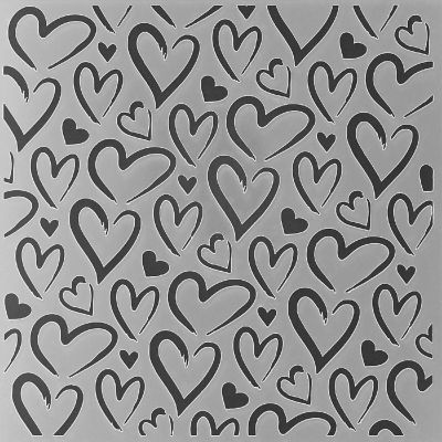 PA Ess Stencil 6x6 Heart Pattern Image 2