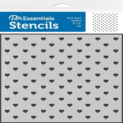 PA Ess Stencil 6x6 Mini Heart Pattern Image 1