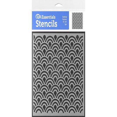 PA Ess Stencil 6x6 Scallop Pattern Image 1
