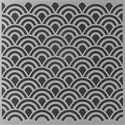 PA Ess Stencil 6x6 Scallop Pattern Image 2
