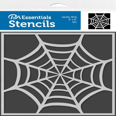 PA Ess Stencil 6x6 Spider Web Image 1