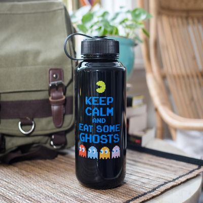 Pac-Man "Keep Calm and Eat Some Ghosts" Plastic Water Bottle  Holds 32 Ounces Image 2
