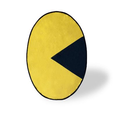 Pac-Man Video Game Character Large Round Fleece Throw Blanket  60-Inch Diameter Image 1