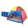 Pacific Play Tents Hide Me Tent and Tunnel Combo - Blue / Red / Yellow Image 2