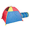 Pacific Play Tents Hide Me Tent and Tunnel Combo - Blue / Red / Yellow Image 3