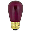 Pack of 25 Incandescent S14 Purple Christmas Replacement Bulbs Image 1