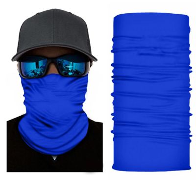 Pack of 3 Face Covering Neck Gaiter Elastic and Microfiber Breathable Tube Neck Warmer (Royal Blue) Image 1