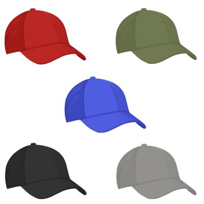 Pack of 5 Mechaly Plain Baseball Cap Hat Adjustable Back (Mix) Image 2