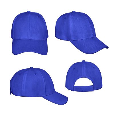 Pack of 5 Mechaly Plain Baseball Cap Hat Adjustable Back (Royal Blue) Image 3