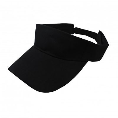 Pack of 5 Sun Visor Adjustable Cap Hat Athletic Wear (Black) Image 1