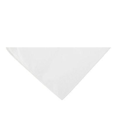 Pack of 9 Triangle Cotton Bandanas - Solid Colors and cotton - 30 in x 20 in x 20 in (White) Image 1