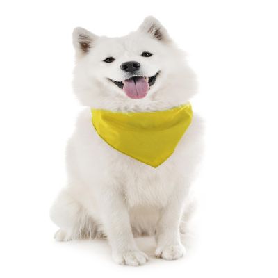 Pack of 9 Triangle Cotton Bandanas - Solid Colors and cotton - 30 in x 20 in x 20 in (Yellow) Image 1
