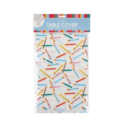 Packed Party Candles 54" X 108" Reusable Table Cover Image 2