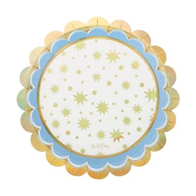 Packed Party Gold Stars 8-Count Dinner Plate Set Image 1