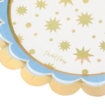 Packed Party Gold Stars 8-Count Dinner Plate Set Image 1
