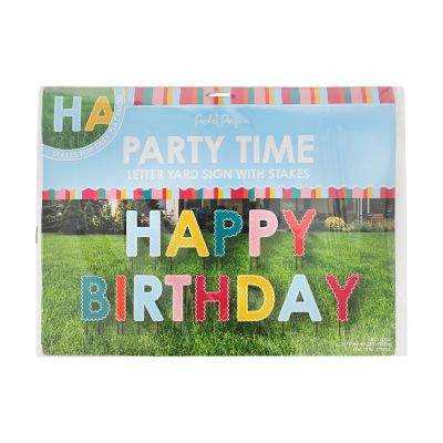 Packed Party Happy Birthday Yard Stakes Image 2