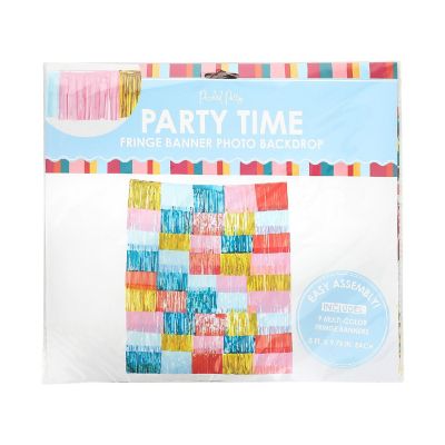 Packed Party Multicolor Fringe Banner Photo Wall Backdrop Image 2