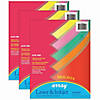 Pacon Bright Multi-Purpose Paper, 5 Assorted Colors, 20 lb., 8-1/2" x 11", 100 Sheets Per Pack, 3 Packs Image 1