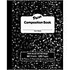 Pacon Composition Book, Black Marble, 3/8" Ruled w/Margin, 9-3/4" x 7-3/4", 60 Sheets, Pack 12 Image 1