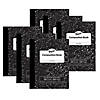 Pacon Composition Book, Black Marble, 9/32" Ruled w/ Margin, 9-3/4" x 7-1/2", 100 Sheets, Pack of 6 Image 1