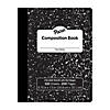 Pacon Composition Book, Black Marble, 9/32" Ruled w/ Margin, 9-3/4" x 7-1/2", 100 Sheets, Pack of 6 Image 1