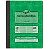 Pacon Dual Ruled Composition Book, Green, 1/4 in grid and 3/8 in (wide) 9-3/4" x 7-1/2", 100 Sheets, Pack of 6 Image 1