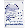 Pacon Picture Story Chart Tablet, White, Ruled Short, 1-1/2" Ruled, 24" x 32", 25 Sheets Per Pack, 2 Packs Image 1