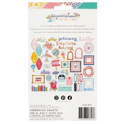 Paige Evans Adventurous Chipboard Die-Cuts-50 Pieces Image 1