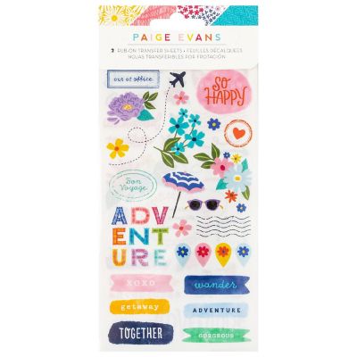 Paige Evans Adventurous Rub-On Sheets-2/Pkg Image 1