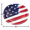 Painterly Patriotic Oval Paper Plates Image 1