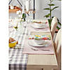 Pale Mauve Eco-Friendly Chambray Fine Ribbed Placemat 6 Piece Image 1